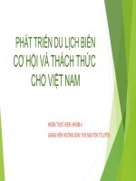 Phát triển du lịch biển cơ hội và thách thức cho việt nam