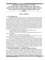 skkn PHÁT HUY TÍNH TÍCH cực VÀ TĂNG sự HỨNG THÚ CỦA HỌC SINH QUA kỹ NĂNG kết hợp CÁC ỨNG DỤNG để SOẠN BÀI GIẢNG điện tử môn TOÁN THPT CỦA GIÁO VIÊN  