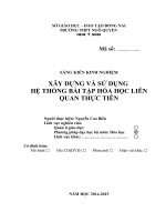 skkn XÂY DỰNG VÀ SỬ DỤNG HỆ THỐNG BÀI TẬP HÓA HỌC LIÊN QUAN THỰC TIỄN.