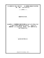 Nghiên cứu nâng cao năng lực quản lý công tác đấu thầu công trình xây dựng sử dụng vốn nhà nước của ban quản lý đầu tư xây dựng quận bình tân 