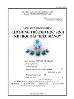 skkn tạo HỨNG THÚ CHO học SINH KHI học bài “KIỂU MẢNG”  