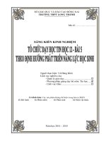 skkn tổ CHỨC dạy học TIN học 12 – bài 5 THEO ĐỊNH HƯỚNG PHÁT TRIỂN NĂNG lực học SINH