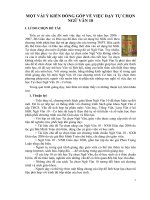 skkn một vài ý KIẾN ĐÓNG góp về VIỆC dạy tự CHỌN NGỮ văn 10 