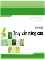 TRUY vấn NÂNG CAO TRONG SQL SERVER 