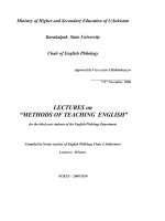 METHODS OF TEACHING ENGLISH