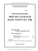 skkn một số CÁCH GIẢI DẠNG TOÁN cực TRỊ  