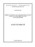 Nghiên cứu, đề xuất các giải pháp nâng cao chất lượng các công trình cấp nước tại TP  hồ chí minh 