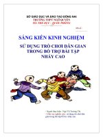 skkn sử DỤNG TRÒ CHƠI dân GIAN TRONG bổ TRỢ BÀI tập NHẢY CAO 