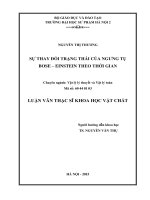 Sự thay đổi trạng thái của ngưng tụ bose   einstein theo thời gian (LV01750) 