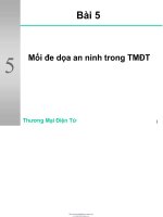 BÀI GIẢNG mối đe dọa AN NINH TRONG THƯƠNG mại điện tử 
