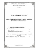skkn tiếng anh 11 using lexical bundles and gambits to improve high school  