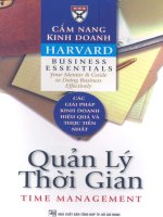CẨM NANG KINH DOANH   QUẢN lý THỜI GIAN 