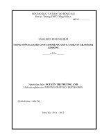 skkn USING SONGS, GAMES AND COMMUNICATIVE TASKS IN GRAMMAR LESSONS  