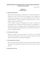 skkn TROUBLESOME ENGLISH SOUNDS TO VIETNAMESE STUDENTS CAUSES  SOLUTIONS 