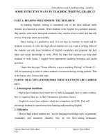 skkn SOME EFFECTIVE WAYS IN TEACHING WRITING GRADE 12 