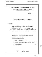 skkn HƯỚNG dẫn học VIÊN GDTX sử DỤNG máy TÍNH cầm TAY GIẢI TOÁN TRUNG học PHỔ THÔNG  