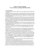 skkn một vài KINH NGHIỆM về CÁCH TIẾP cận một THI PHẨM mới  