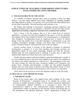 skkn tiếng anh 12 APPLICATION OF TEACHING COMPARISON STRUCTURES INTO COMMUNICATIVE METHOD 