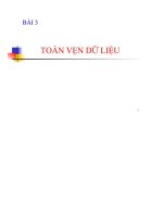 CHUYÊN đề TOÀN vẹn dữ LIỆU 