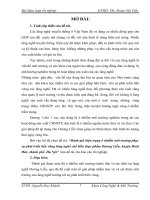 ĐÁNH GIÁ TÌNH TRẠNG Ô NHIỄM Ở LÀNG NGHỀ