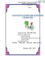 skkn vận DỤNG hàm số vào VIỆC GIẢI PHƯƠNG TRÌNH, bất PHƯƠNG TRÌNH và hệ PHƯƠNG TRÌNH 