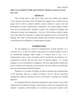 skkn an investigation of high school students’ attitudes to group work and pair work