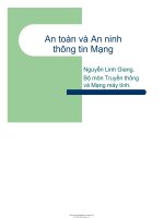 GIÁO TRÌNH AN TOÀN và AN NINH THÔNG TIN MẠNG 