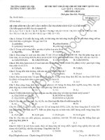 Đề thi thử hóa   chuyên sư phạm   lần 1 năm 2016