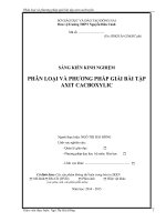 skkn PHÂN LOẠI VÀ PHƯƠNG PHÁP GIẢI BÀI TẬP AXIT CACBOXYLIC.