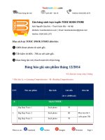 Bang bao gia sach TOEIC