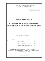 skkn sử DỤNG PHẦN mềm QUEST, CONQUEST để PHÂN TÍCH câu hỏi TRẮC NGHIỆM KHÁCH QUAN