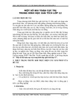 skkn một số BÀI TOÁN cực TRỊ TRONG HÌNH HỌC GIẢI TÍCH lớp 12 