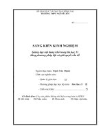 skkn giảng dạy nội dung khó trong tin học 11 bằng phương pháp đặt và giải quyết vấn đề 