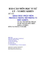 Khai thác phần mềm proteus trong mô phỏng vi điều khiển