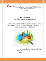 Phân tích báo cáo tài chính và rủi ro trong kinh doanh  của công ty Colgate Pamolive