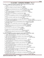 CLAUSES – LINKING WORDS – No. 2