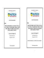 Phân tích hiệu quả sử dụng vốn tại các công ty ngành thực phẩm và đồ uống niêm yết trên sàn giao dịch chứng khoán thành phố Hồ Chí Minh