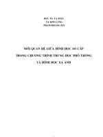 Mối quan hệ giữa hình học sơ cấp trong chương trình trung học phổ thông và hình học xạ ảnh