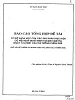 Cơ sở khoa học của các giải pháp thực hiện có hiệu quả quyết định 186 2001 qđ TTG của thủ tướng chính phủ 