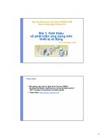 Giới thiệu về phát triển ứng dụng trên thiết bị di động 