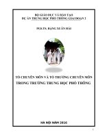 Tổ chuyên môn và tổ trưởng chuyên môn trong trường THPT