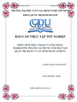 Phân tích thực trạng và ứng dụng marketing online tại trung tâm đào tạo quản trị mạng và an ninh mạng athena