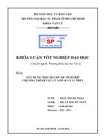 Xây dựng một số chủ đề tích hợp chương trình vật lý lớp 10 và 11 THPT 