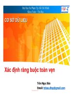 XÁC ĐỊNH RÀNG BUỘC TOÀN vẹn cơ sở dữ LIỆU 