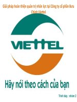 Giải pháp hoàn thiện quản trị nhân lực tại công ty cổ phần bưu chính viettel