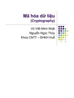 BÀI GIẢNG mã hóa dữ LIỆU (CRYPTOGRAPHY) 