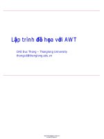 LẬP TRÌNH đồ họa với AWT 