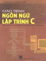 GIÁO TRÌNH NGÔN NGỮ lập TRÌNH c 