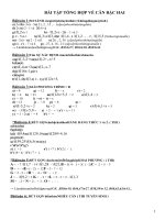 BÀI tập về căn bậc HAI