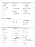 BÀI tập TÍCH PHÂN   ôn đại học